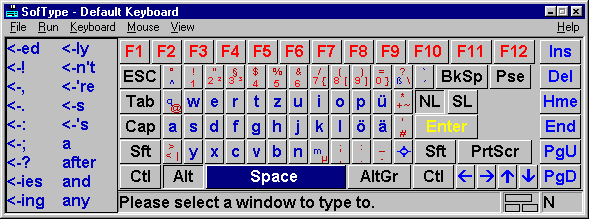 SofType keyboard with German character set.