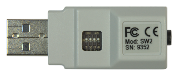 Swifty back showing mode switch and serial number.